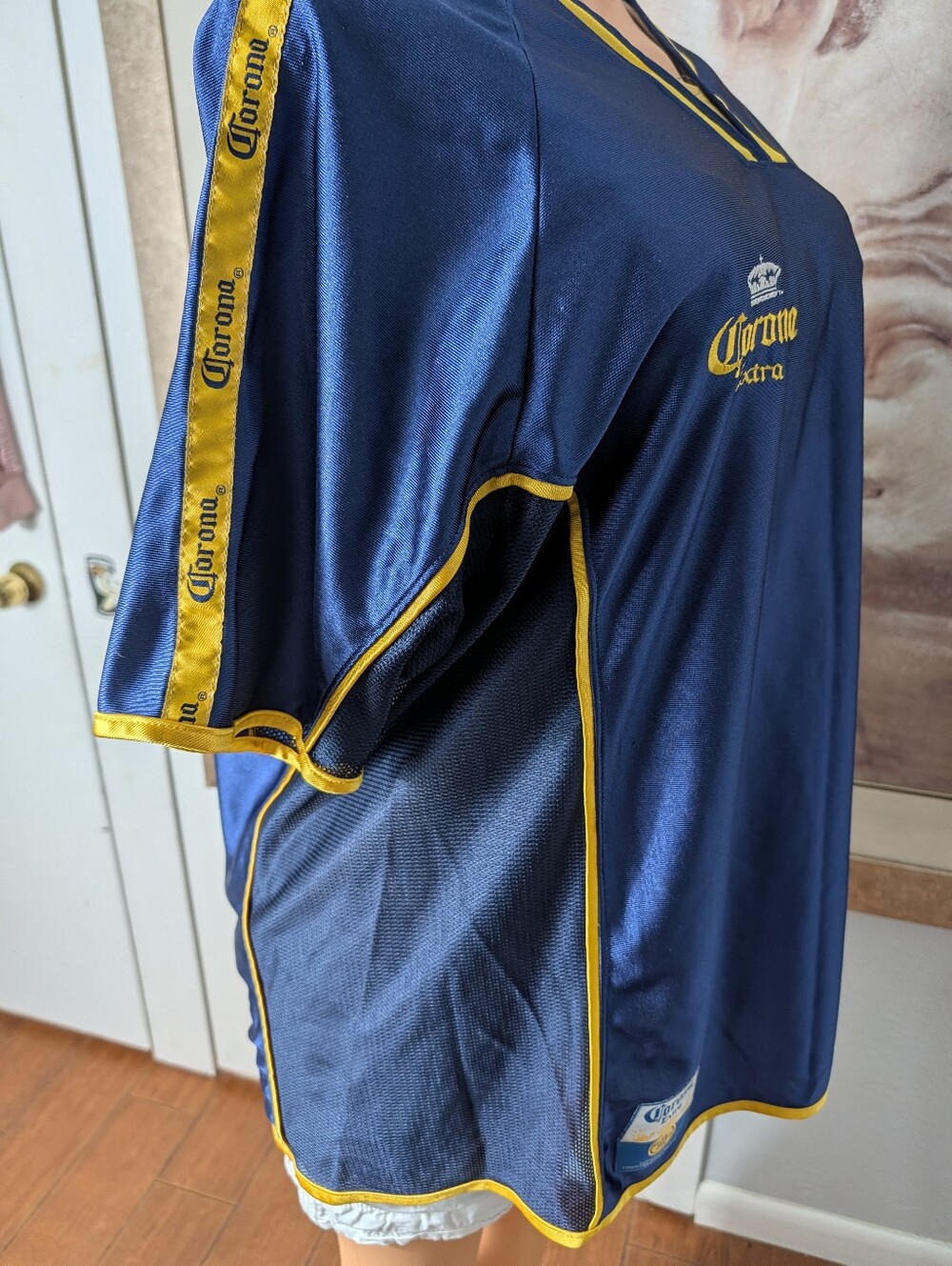 Calhoun Sportswear Corona Men's Blue and Yellow Soccer Jersey Size L - Picture 6 of 7